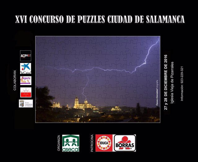 Cartel del Concurso Nacional de Puzzles.
