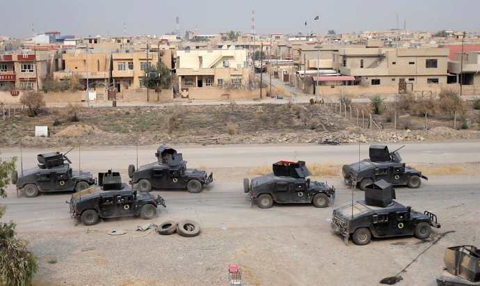 Fuerzas especiales iraquíes que participan en la ofensiva sobre Mosul