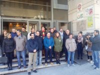 Concentración en solidaridad con los tres temporeros fallecidos en Rus (Jaén)