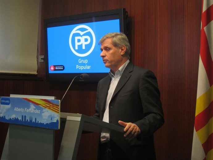 El líder del PP en el Ayuntamiento de Barcelona, Alberto Fernández