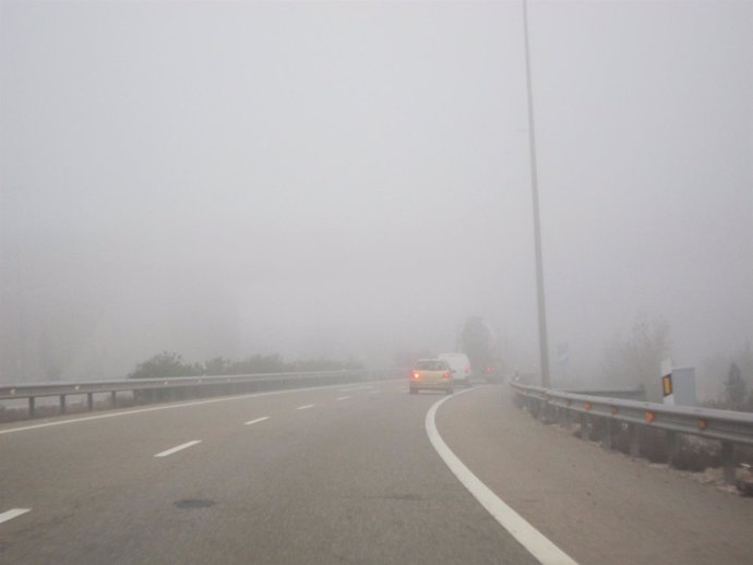 Niebla en las carreteras aragonesas