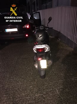 Moto recuperada tras ser robada en Culleredo.