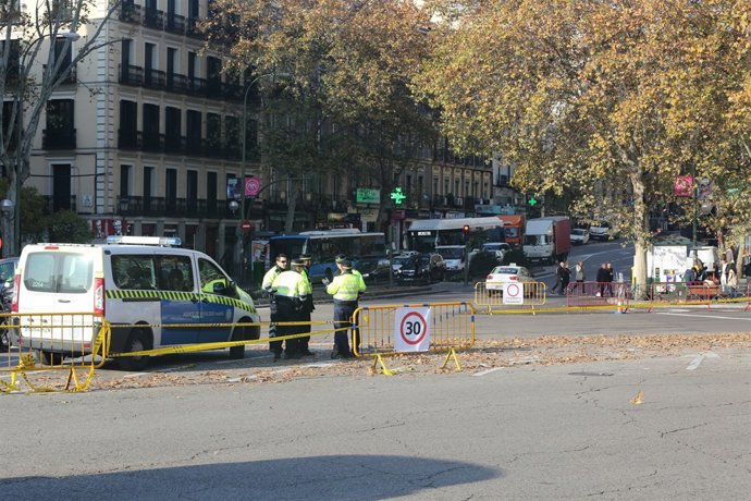 Cortes de tráfico en Atocha en Madrid por Navidad