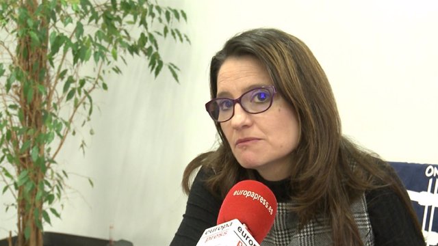 Mónica Oltra en una entrevista a Europa Press