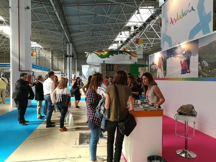 Estand de Andalucía en feria de turismo.