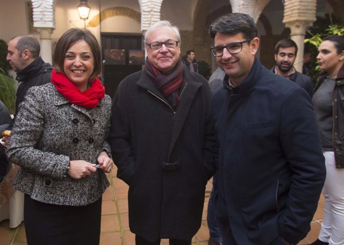 Ambrosio con los ediles Emilio Aumente y Pedro García