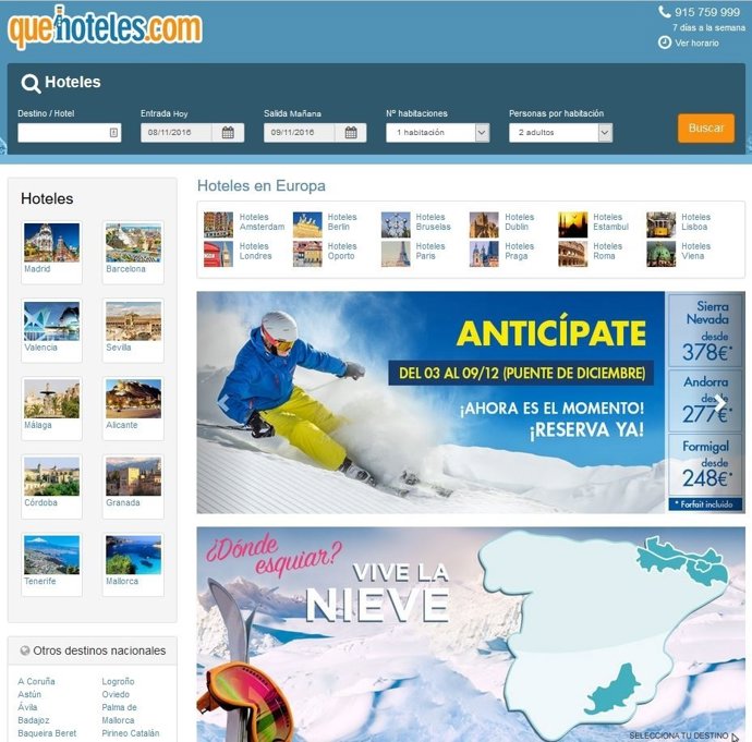 Web de Quehoteles.Com