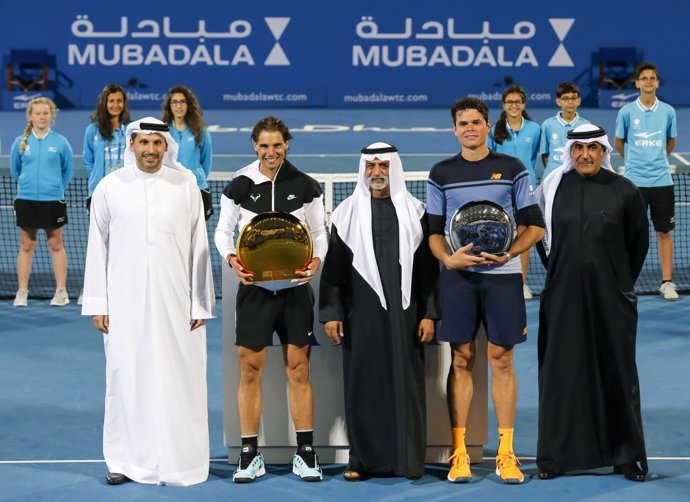 Rafa Nadal Milos Raonic Abu Dhabi