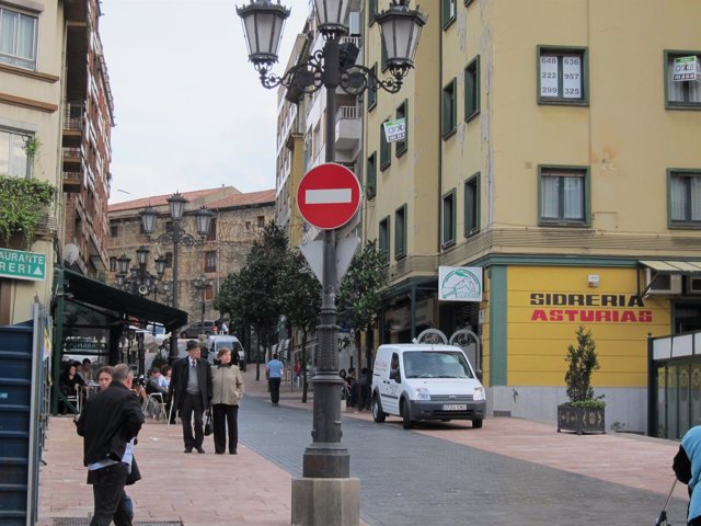 Calle Gascona, en Oviedo