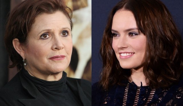 Carrie Fisher y Daisy Ridley