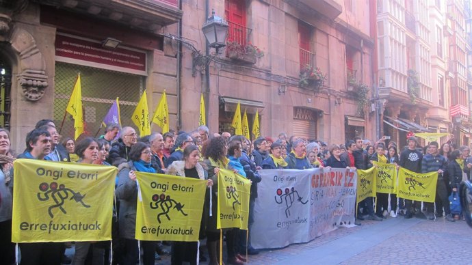 Protesta en Bilbao por la detención de Zuolaga y Huarte
