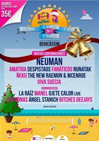 El SanSan Festival 2017 tendrá a Neuman, Amatria, Despistaos y The New Raemon & McEnroe