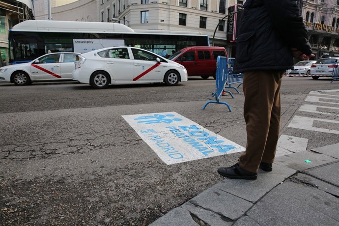 Zona peatonal en Atocha en Madrid