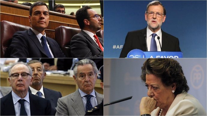 Montaje de las 10 noticias que marcaron a España en 2016
