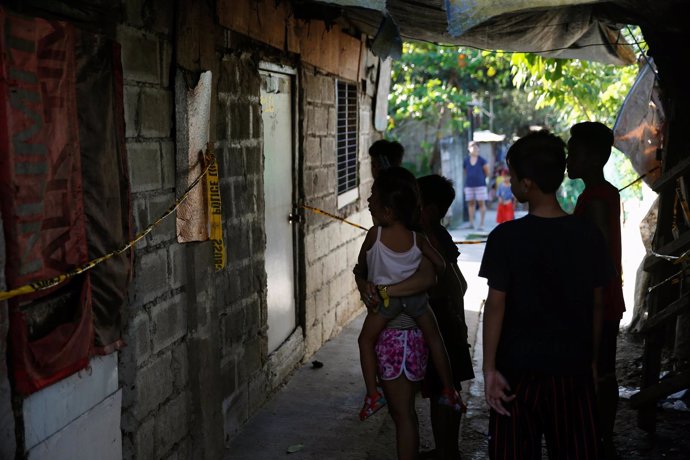 Redada policial contra la droga en Manila, Filipinas 