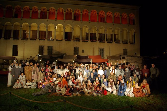 El 'pesebre viviente' de Sant Pere de Ribes (Barcelona)