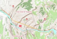 La Generalitat licita la construcción del túnel de Tres Ponts (Lleida) en la C-14
