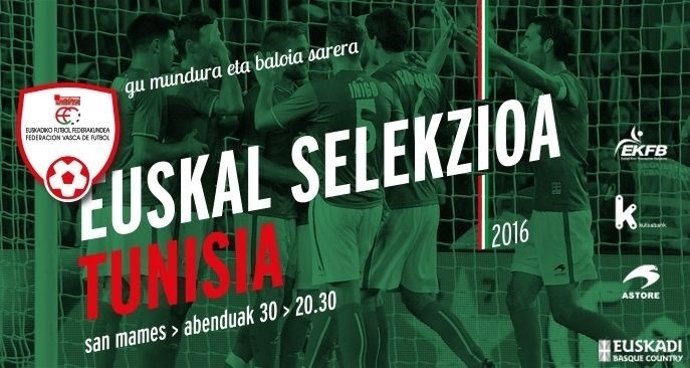 Euskal Selekzioa-Tunisia abenduaren 30ean