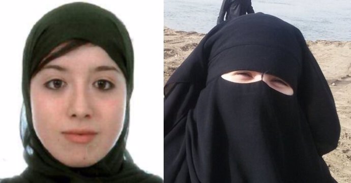 Assia Ahmed Mohamed, izda., y Fatima Akil Laghmich, dos yihadistas españolas