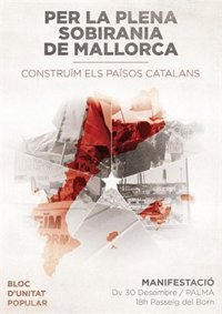 El Bloc d'Unitat Popular celebra este viernes la manifestación de la Diada y apela a la soberanía de Mallorca