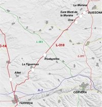 El Govern adjudica obras en accesos de la carretera L-310 en la provincia de Lleida