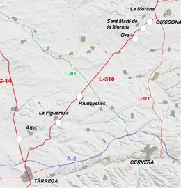 Mapa de la carretera L-310