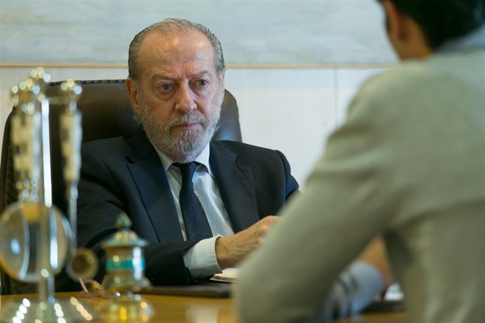 Villalobos durante la entrevista.