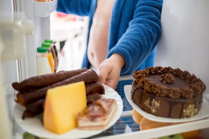 Comida, frigorifico, obesidad, obeso