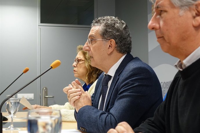 Celaya, Ventura y Marión, este viernes, en rueda de prensa. 