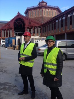 Jaume Collboni visita el Mercat de Sant Antoni