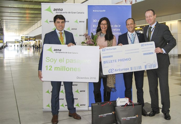 Pasajera 12 millones del Aeropuerto de Gran Canaria en 2016