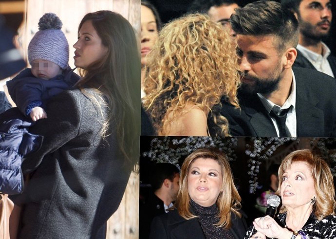 Sara Carbonero, Shakira y Piqué y María Teresa Campos y Terelu/ Europa Press