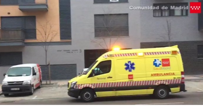 Ambulancia desplazada a la zona