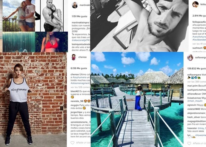 Sofía Vergara, Chenoa y Feliciano por Instagram