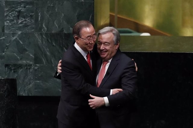 Ban Ki Moon y Antonio Guterres