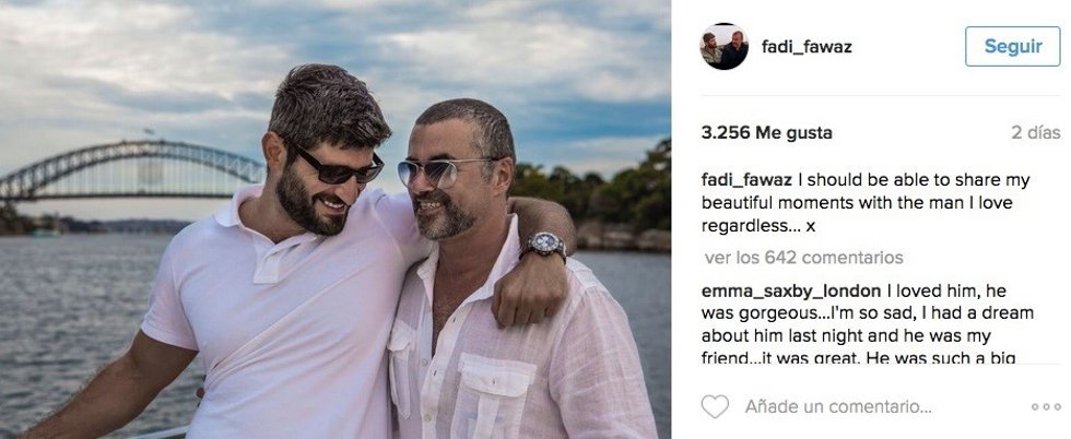 Fadi Fawaz y George Michael/ Instagram