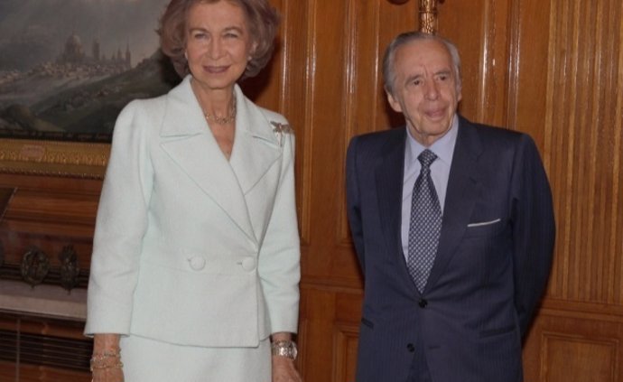 La Reina Sofía y José Ángel Sánchez Asiaín
