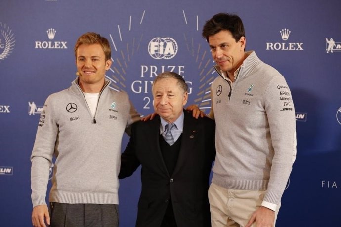 Jean Todt Nico Rosberg Toto Wolff