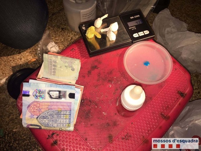 Cocaína decomisada en Badalona