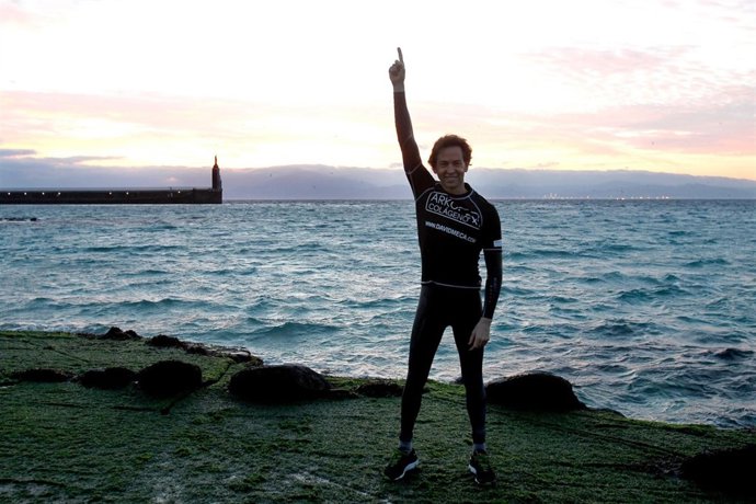David Meca en el Estrecho de Gibraltar