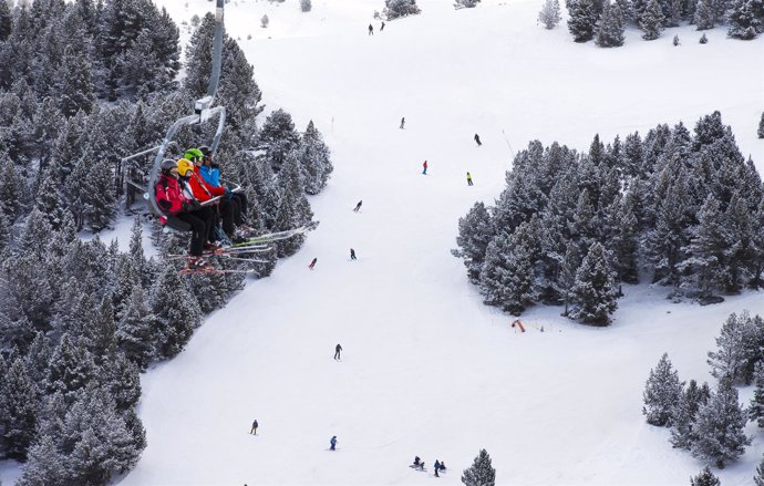 Esquí, Andorra, invierno, Grandvalira, telesilla, telesillas