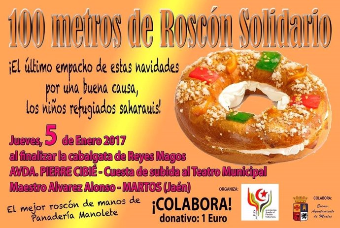 Cartel del roscón solidario de Martos