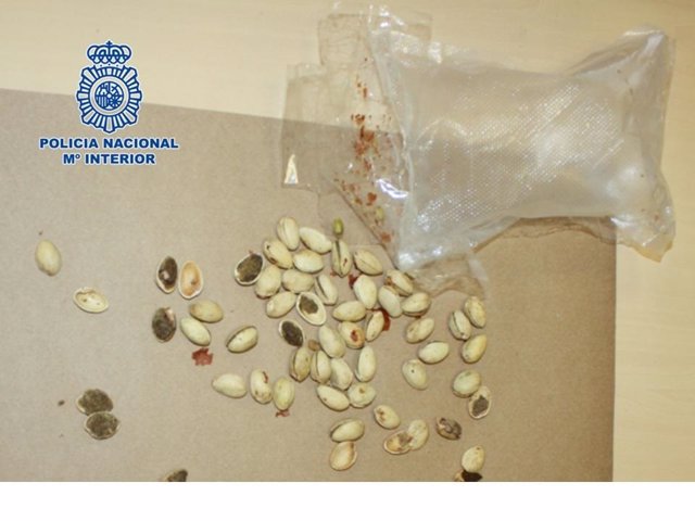 Pistachos en los que se ocultaba la marihuana