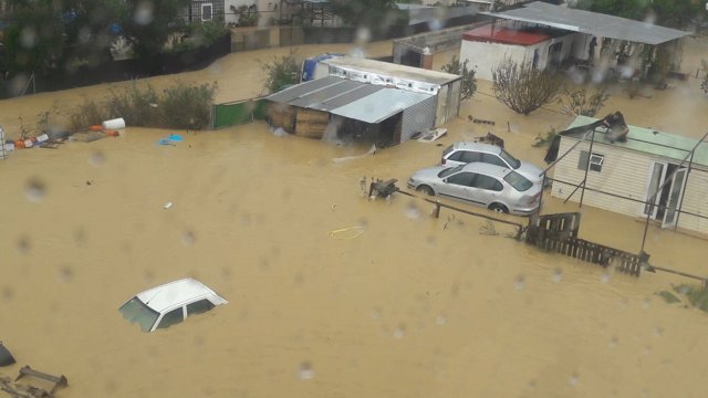 Inundaciones helicoptero guardia civil diciembre 2016 Málaga