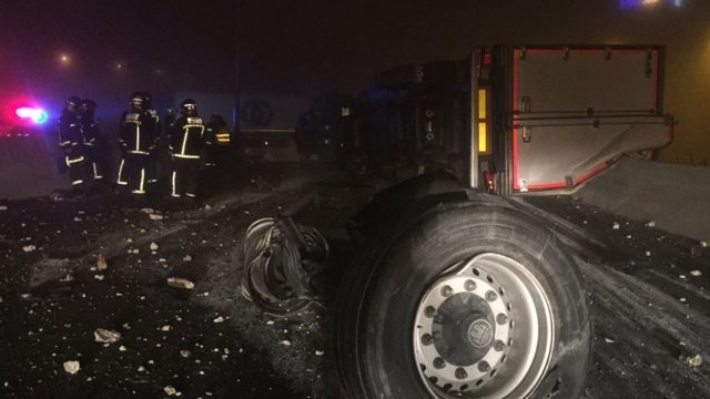 Accidente en incorporación de M-50 a A-6