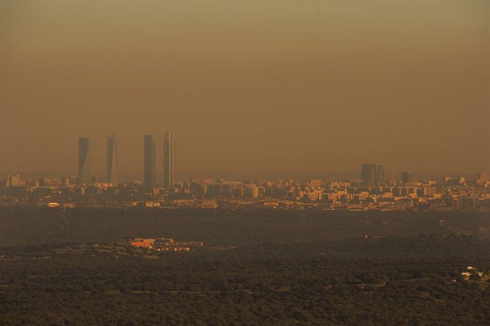 Imagen de Madrid con alta polución