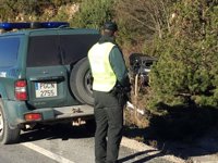 Un herido grave en un accidente en la salida del túnel de Nagore, en la NA-1720