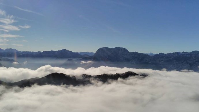 Paisaje montañoso del Parque Natural de Ponga. 