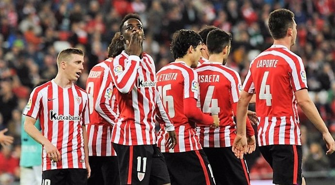 El Athletic Club celebra un gol en Copa del Rey
