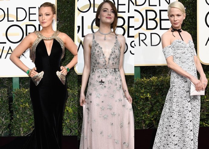 Blake Lively, Emma Stone y Michelle Williams/ Getty